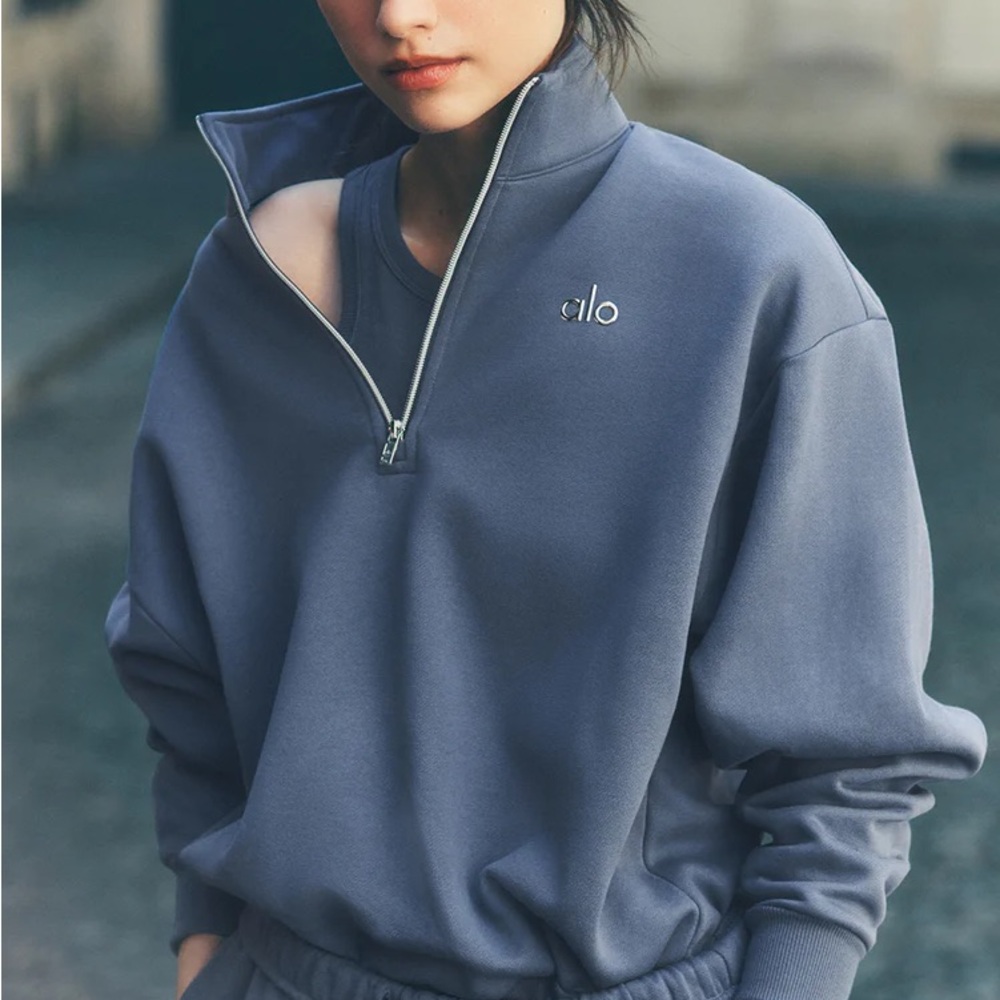 ALO Yoga Women's Slate Half-Zip Sweater